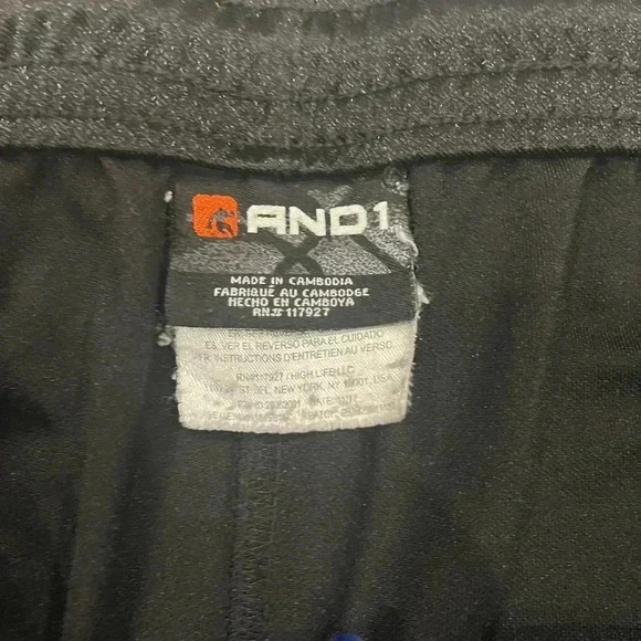 [2XL] And1 Mens Basketball Gym  Workout Shorts Draw String Navy Blue - Picture 3 of 5